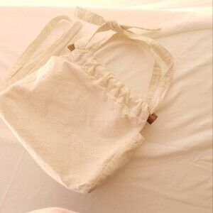 BOHO White cotton purse